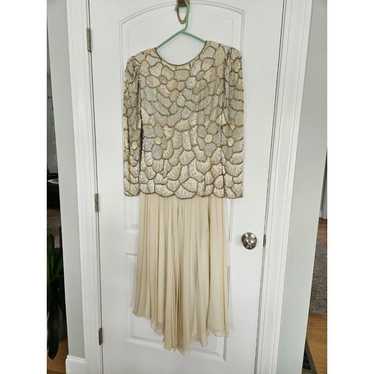 Vintage 90's Oleg Cassini Formal Sequin & Beaded … - image 1