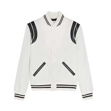 Saint Laurent Paris Wool Teddy Jacket in White - image 1