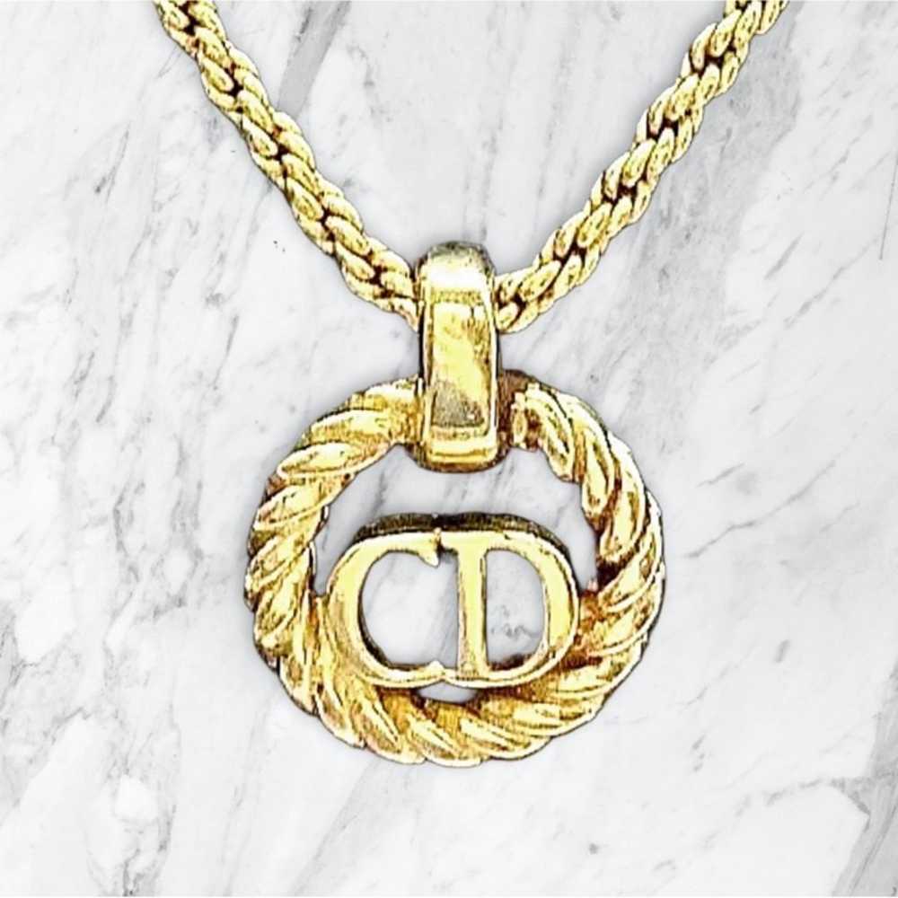 Christian Dior CD Logo Rope Circle Necklace - image 1