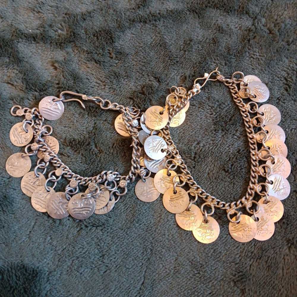 Vintage Gold & Silver Tone Bracelet Lot - image 2