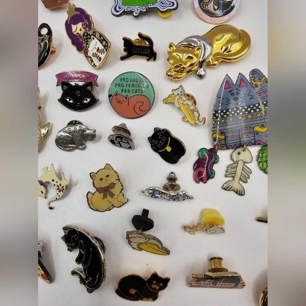 Lot of 33 Cat Lapel Pins Cat Lady Kittens Figural… - image 4