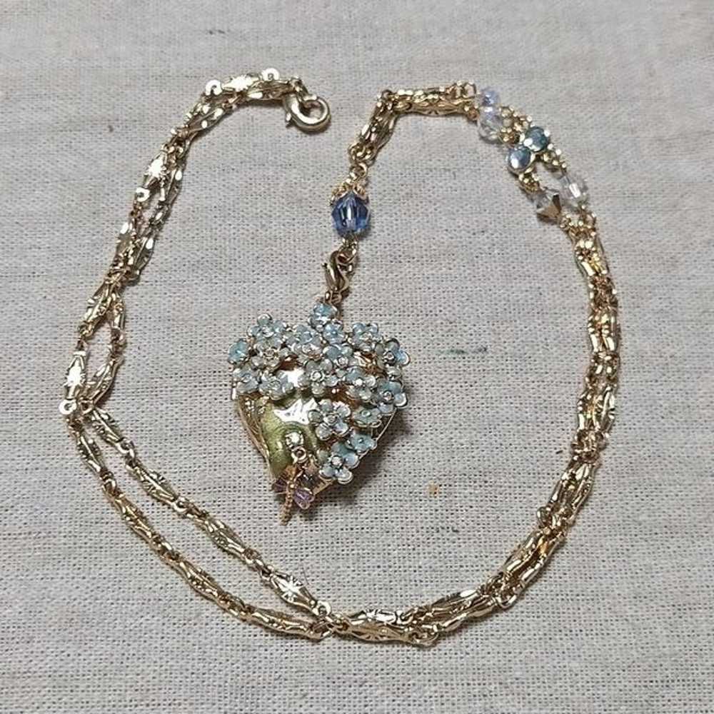 Kirk's Folly Vintage Heart Locket Forget Me Knot … - image 12