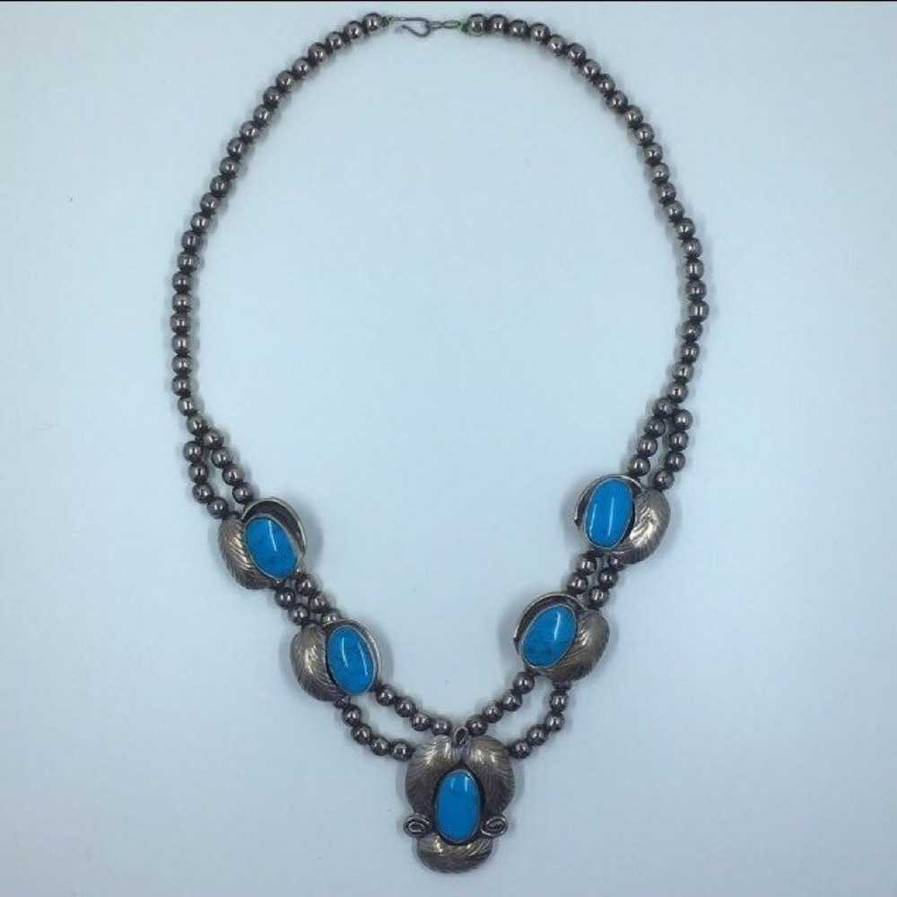 Sterling & Turquoise Necklace - image 1