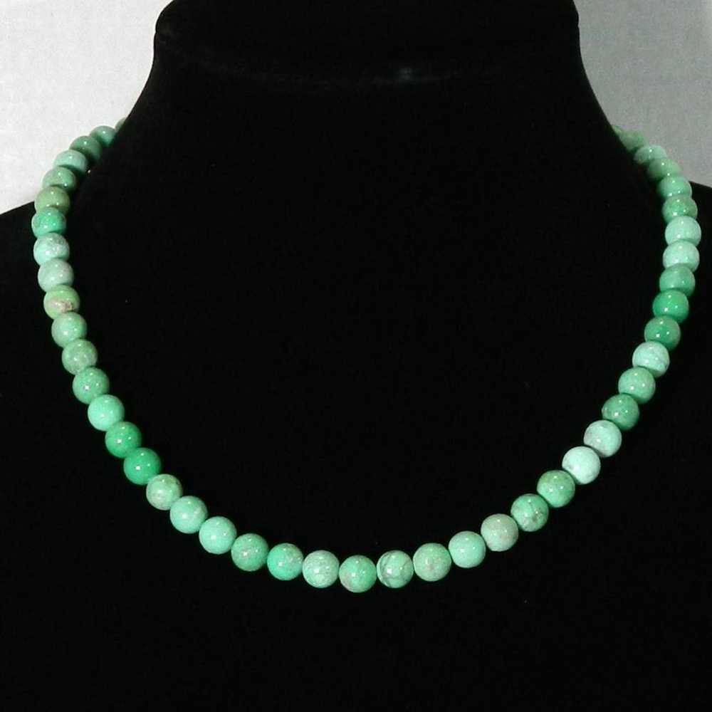 Jay King Green Turquoise Round Bead Necklace 925 … - image 2