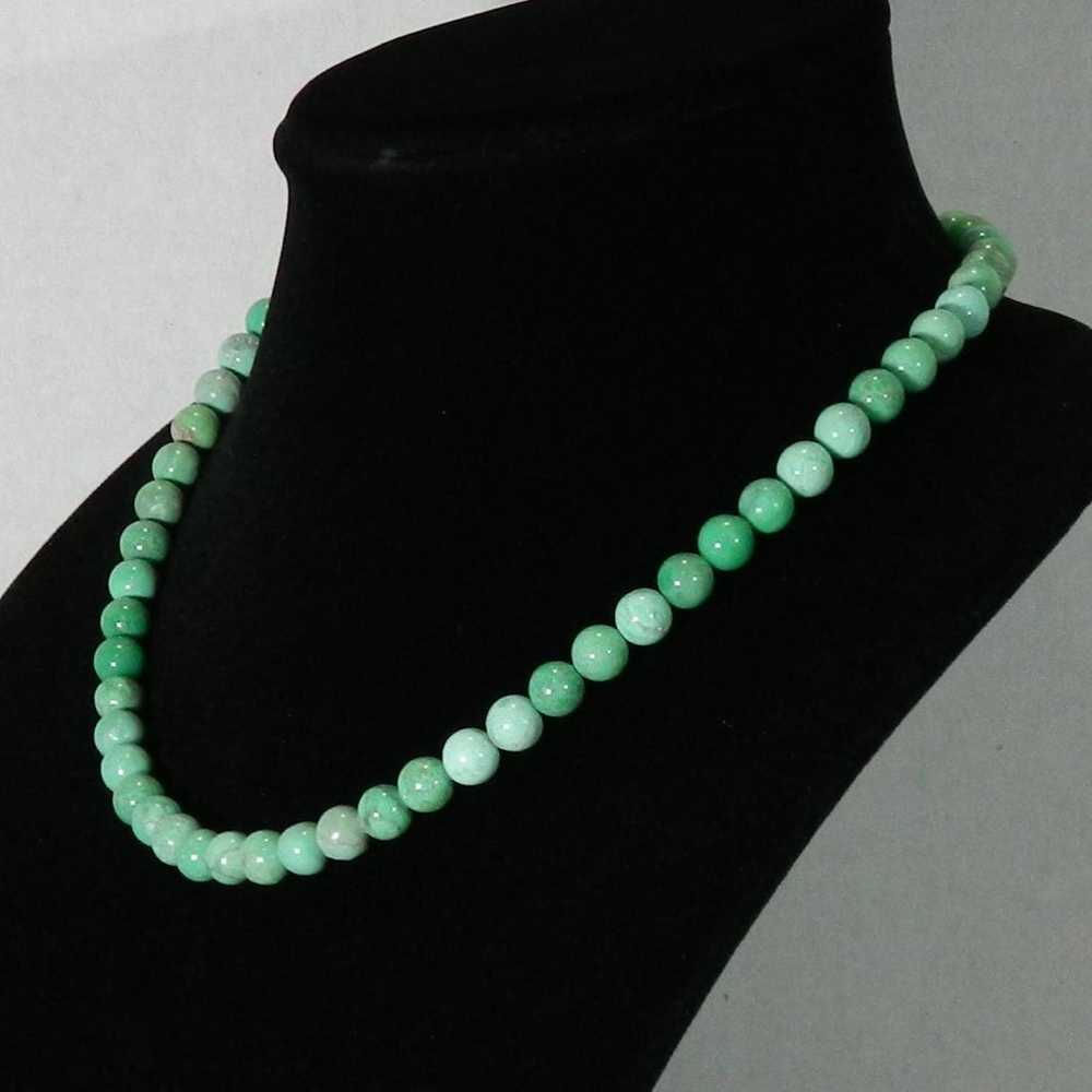 Jay King Green Turquoise Round Bead Necklace 925 … - image 3