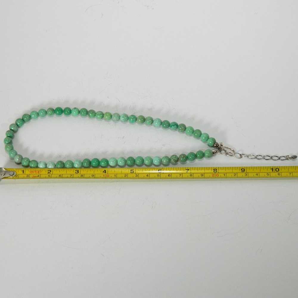 Jay King Green Turquoise Round Bead Necklace 925 … - image 8