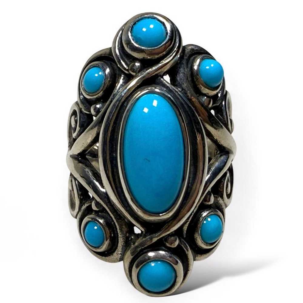 Carolyn Pollack Relios Turquoise Sterling Ring - image 1