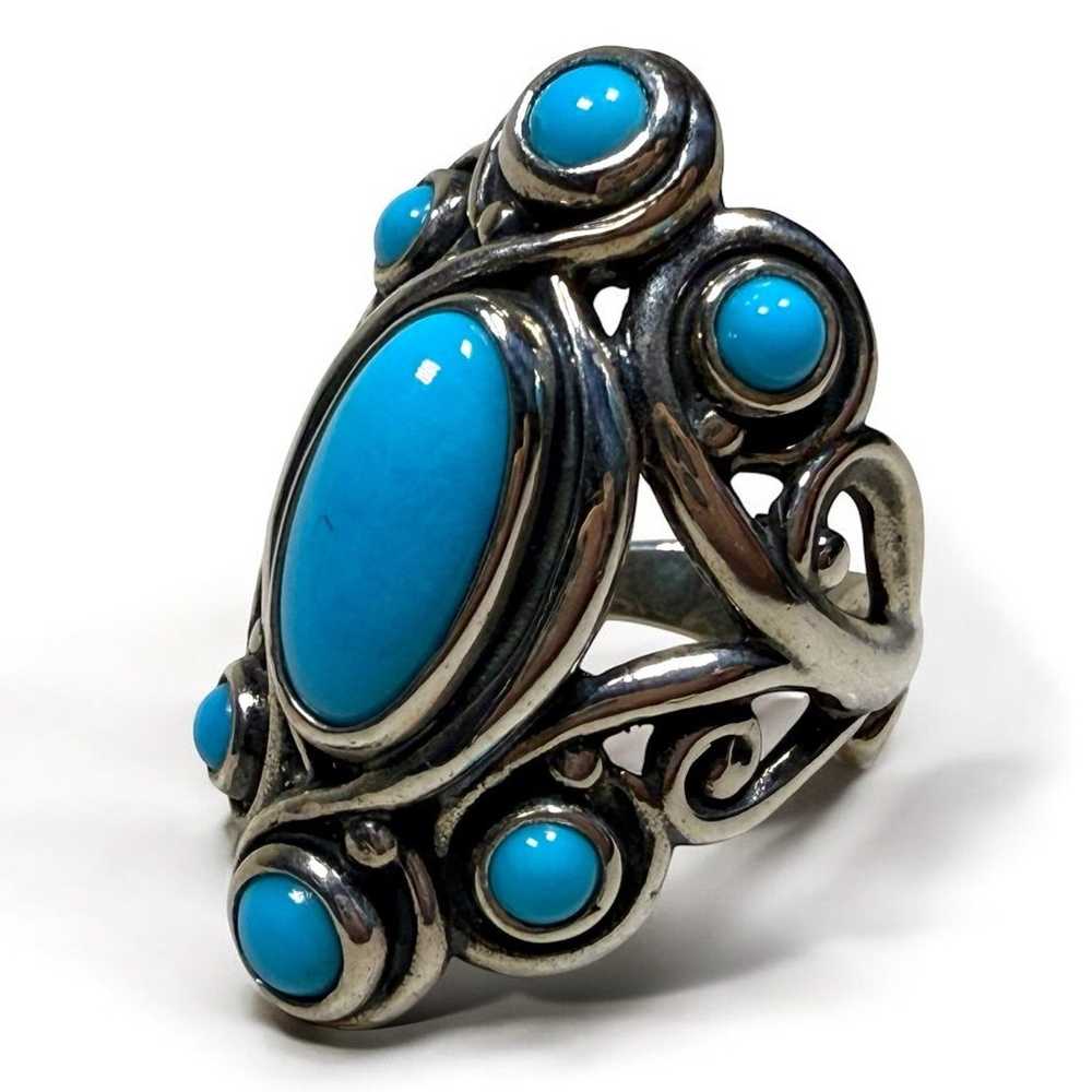 Carolyn Pollack Relios Turquoise Sterling Ring - image 2