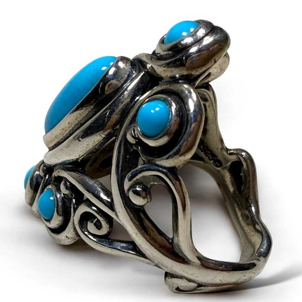 Carolyn Pollack Relios Turquoise Sterling Ring - image 3