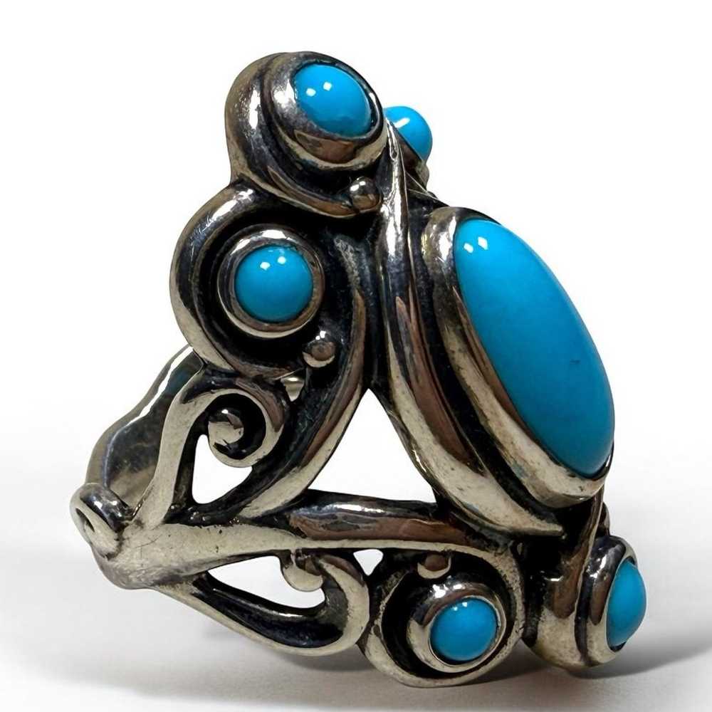 Carolyn Pollack Relios Turquoise Sterling Ring - image 4