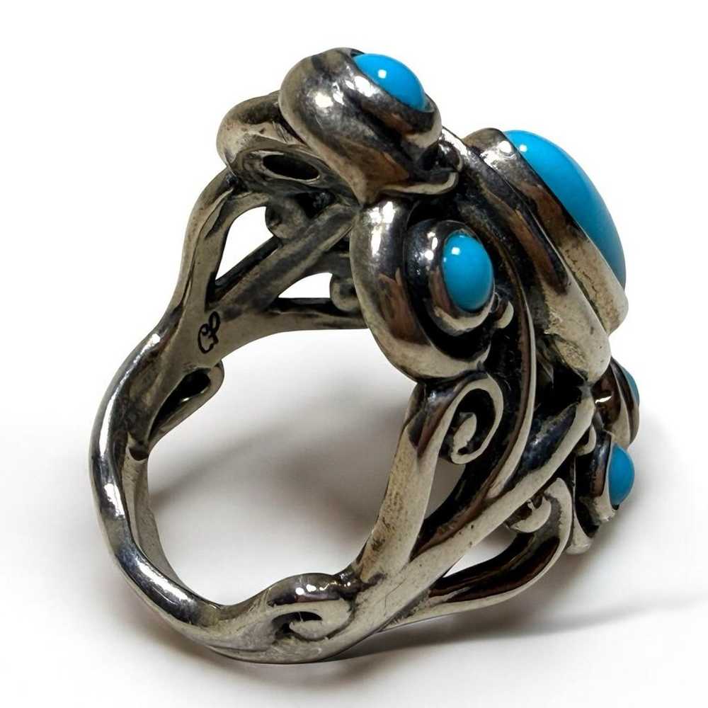 Carolyn Pollack Relios Turquoise Sterling Ring - image 5