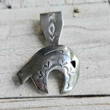 Sterling Silver Signed Native American Delgarito … - image 1