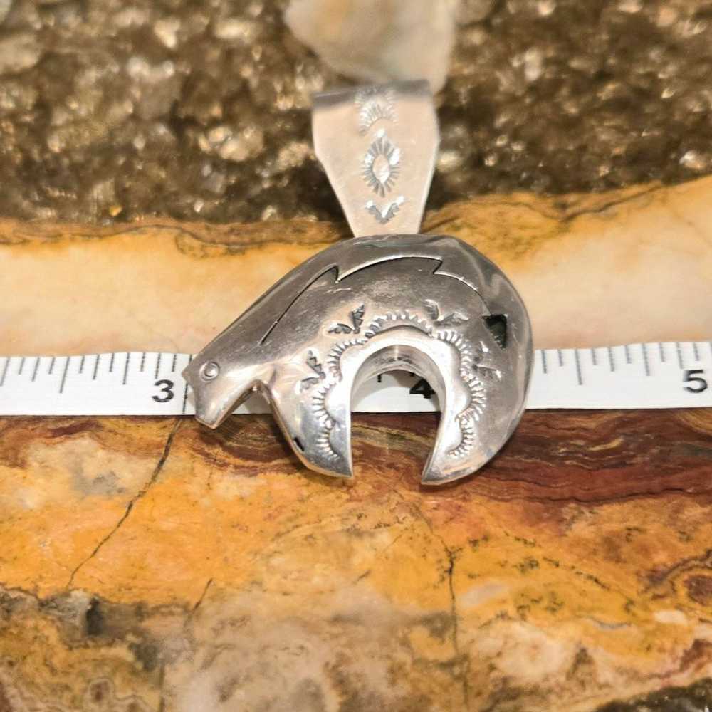 Sterling Silver Signed Native American Delgarito … - image 7