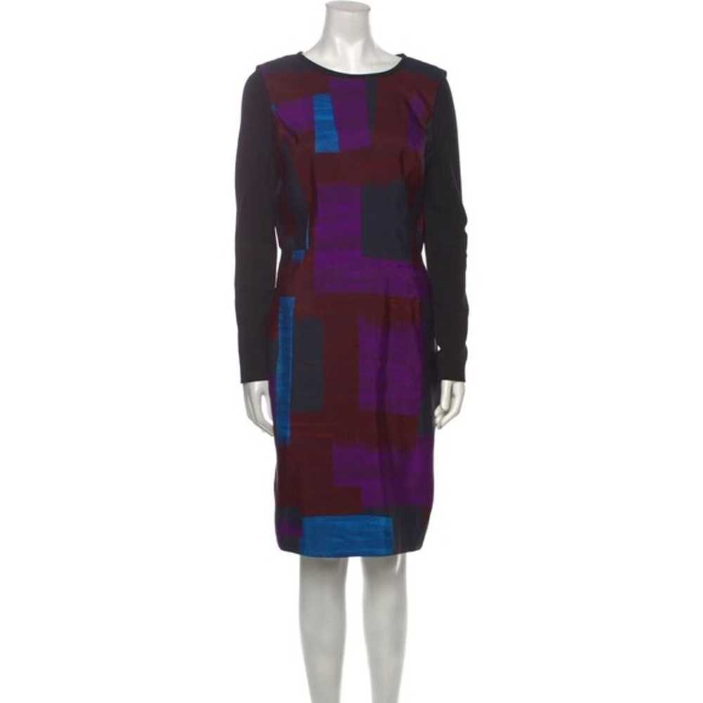 RUNWAY Oscar de la Renta Silk Knee-Length Dress S… - image 3