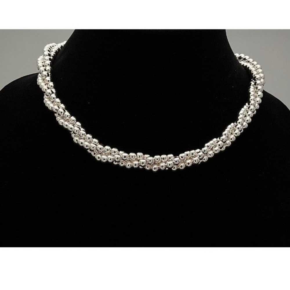 Sterling silver twisted ball necklace - image 2