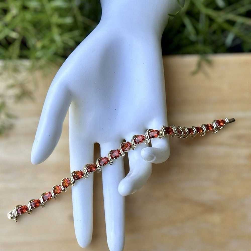 Ross Simons Bracelet Orange Lab Tourmaline Size 7… - image 4