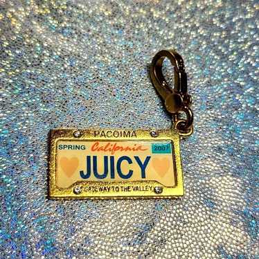 Juicy Couture Y2K Vintage License Plate Gold Char… - image 1