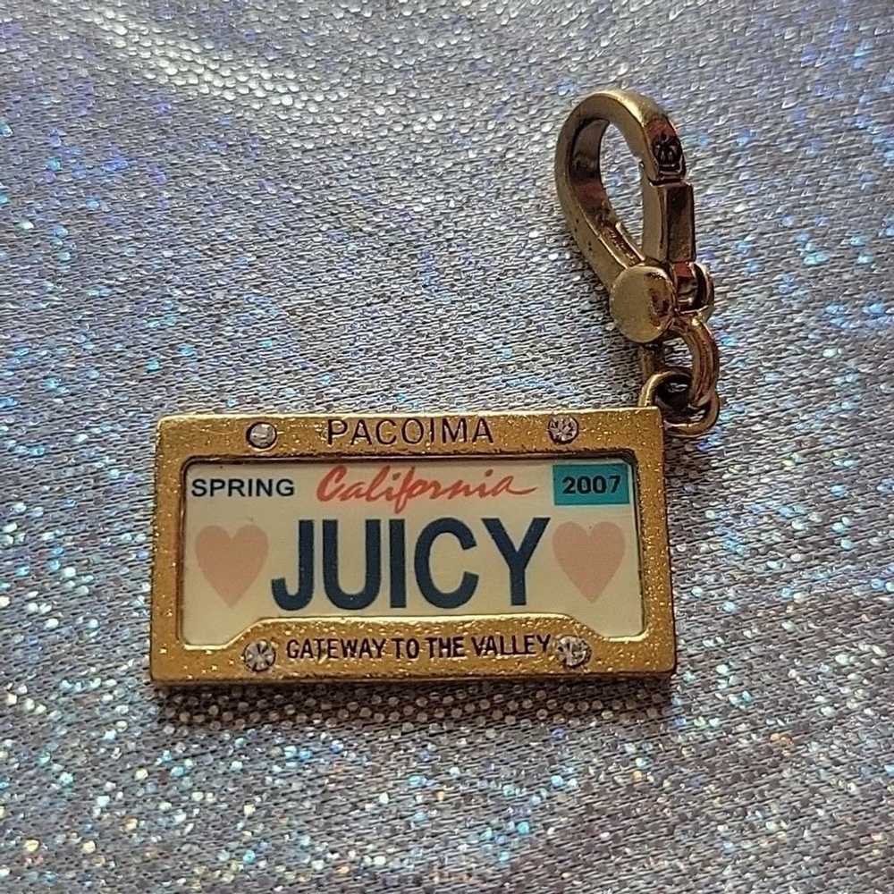 Juicy Couture Y2K Vintage License Plate Gold Char… - image 2