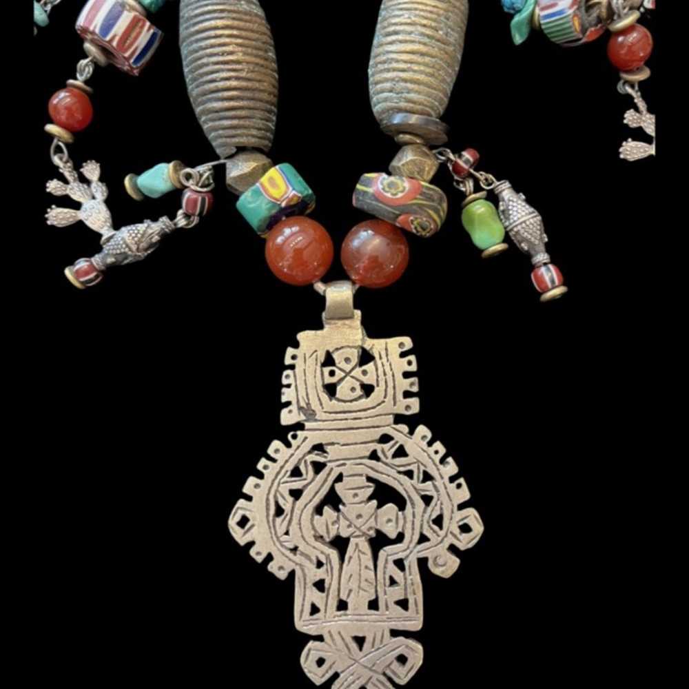 RARE Handcrafted Moroccan Berber Tribal Necklace … - image 2