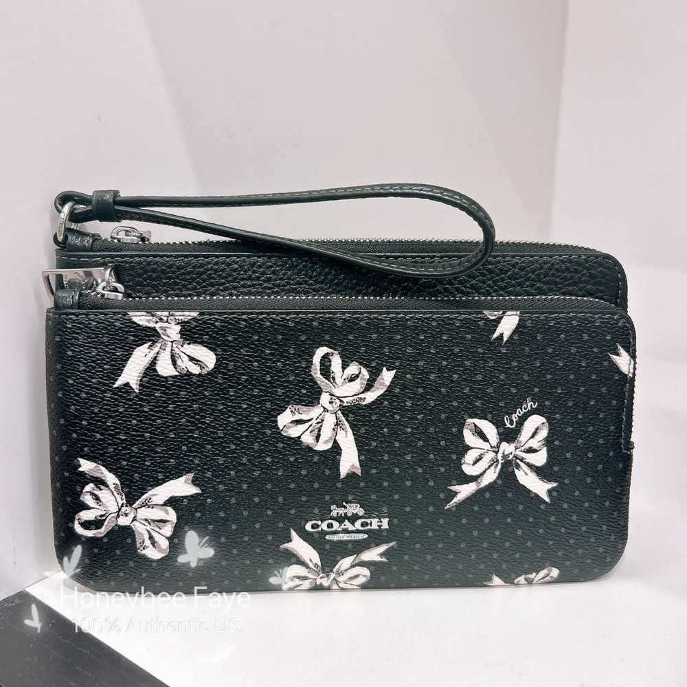 Coach Double Zip Wallet With Bow Print CAA85 - image 1