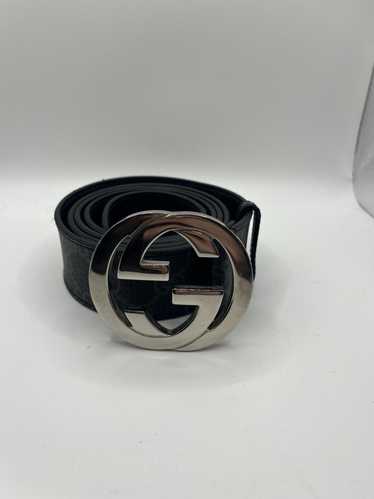 Gucci GG Black GUCCI Leather Belt