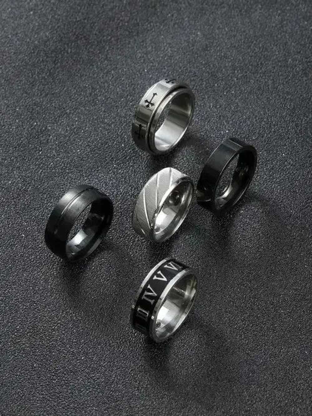 Japanese Brand × Streetwear 5pcs Mens Ring Set - image 3