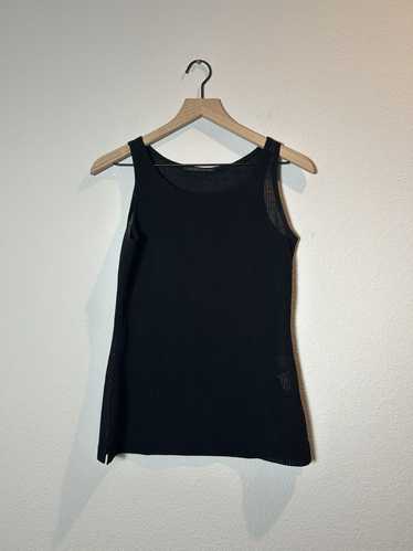 Yohji Yamamoto Perforated Mesh Jersey Tank top