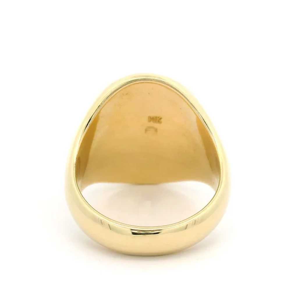 Large Heavy 14k Yellow Gold Polished w/ Brushed F… - image 7