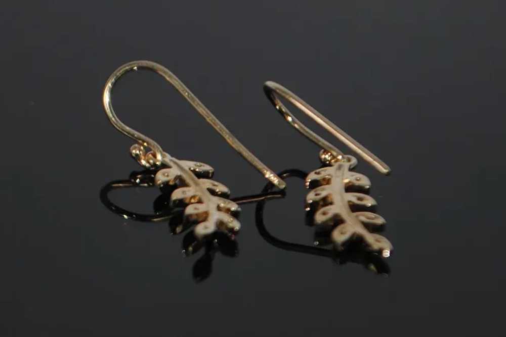 Pair of 9ct Gold & Diamond Earrings - image 3