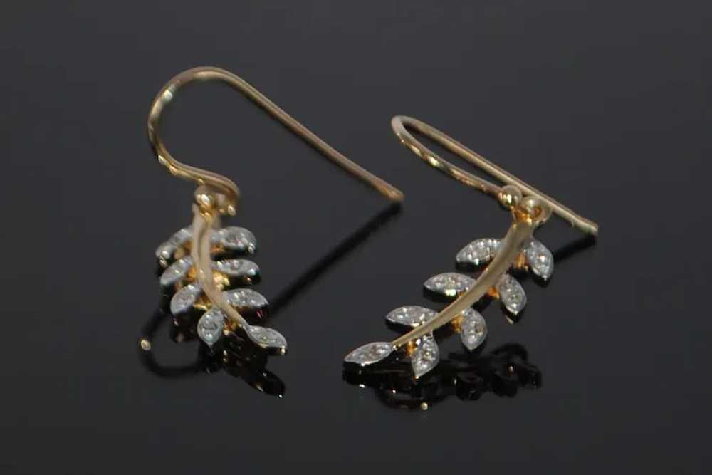 Pair of 9ct Gold & Diamond Earrings - image 5