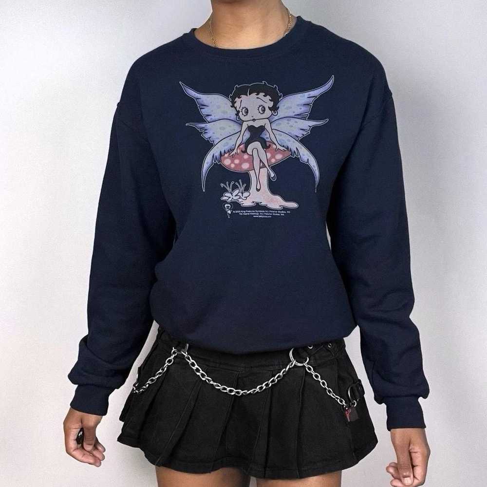 Vintage Y2K Betty Boop Fairy Crewneck Sweatshirt … - image 2