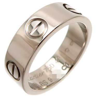 CARTIER #5US Love Ring 750 White Gold #5US B40847… - image 1