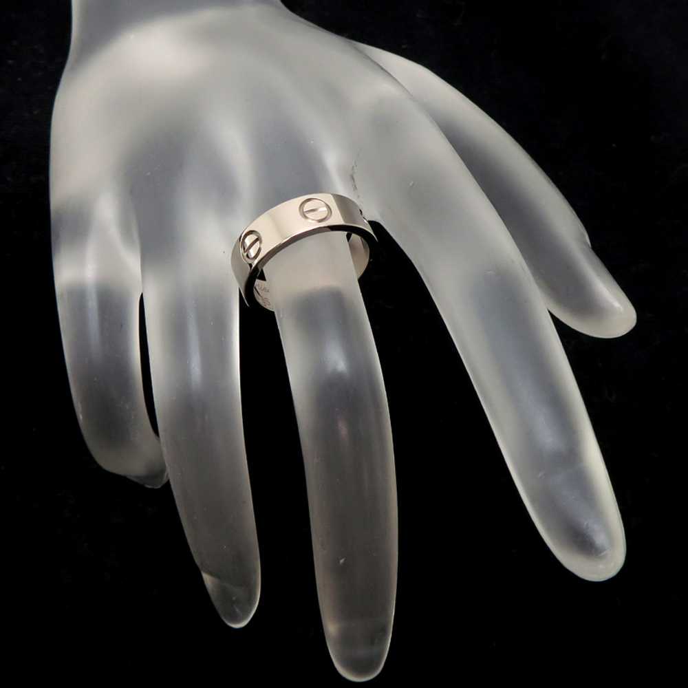 CARTIER #5US Love Ring 750 White Gold #5US B40847… - image 7