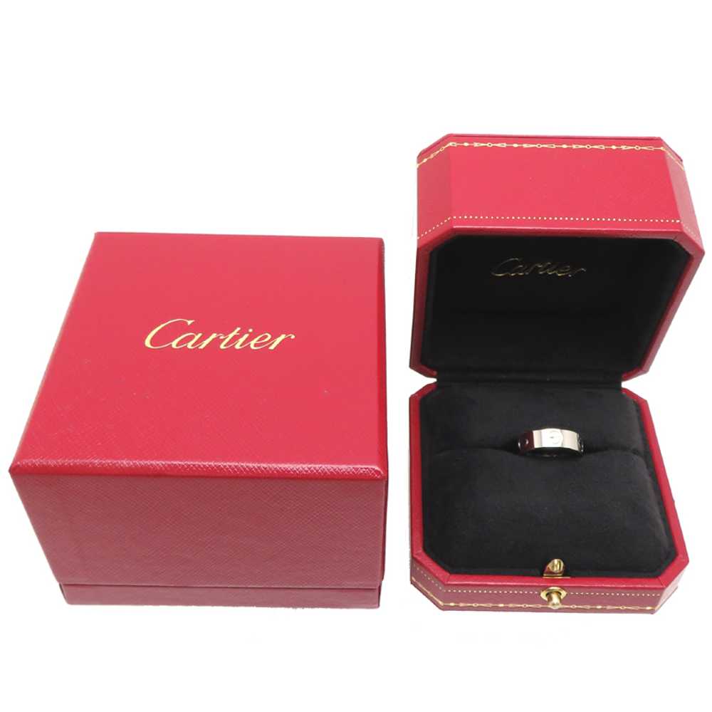 CARTIER #5US Love Ring 750 White Gold #5US B40847… - image 8