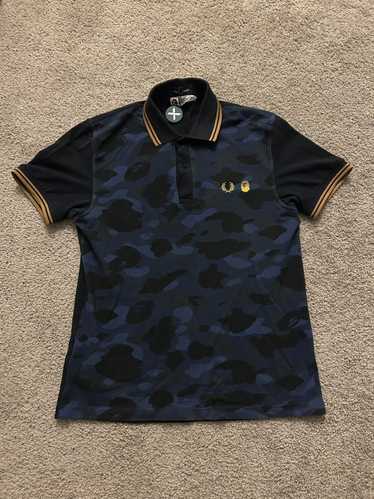 Bape × Fred Perry BAPE x Fred Perry Polo Shirt Nav