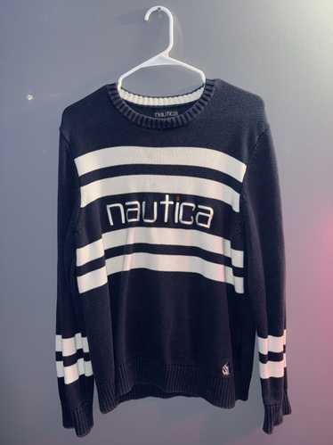 Nautica Nautica navy Blue and white sweater