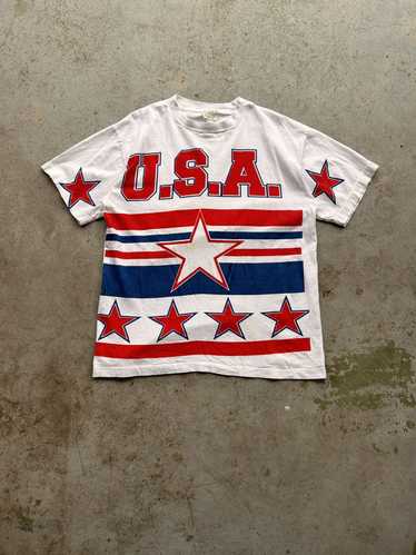 Rare × Vintage RARE Vintage Single Stitch “USA” Te