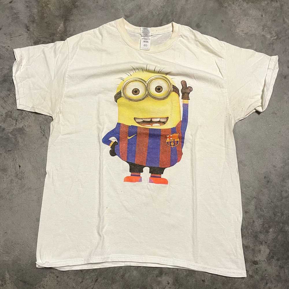 Nike Vintage Nike FC Barcelona One Eye Minion T-S… - image 1