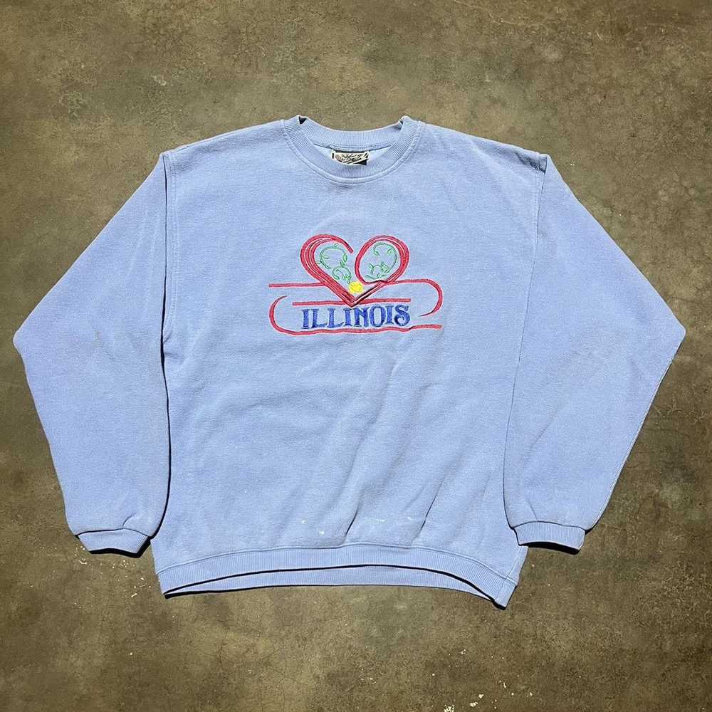 Made In Usa × Vintage Vintage 80s Illinois Blue D… - image 1