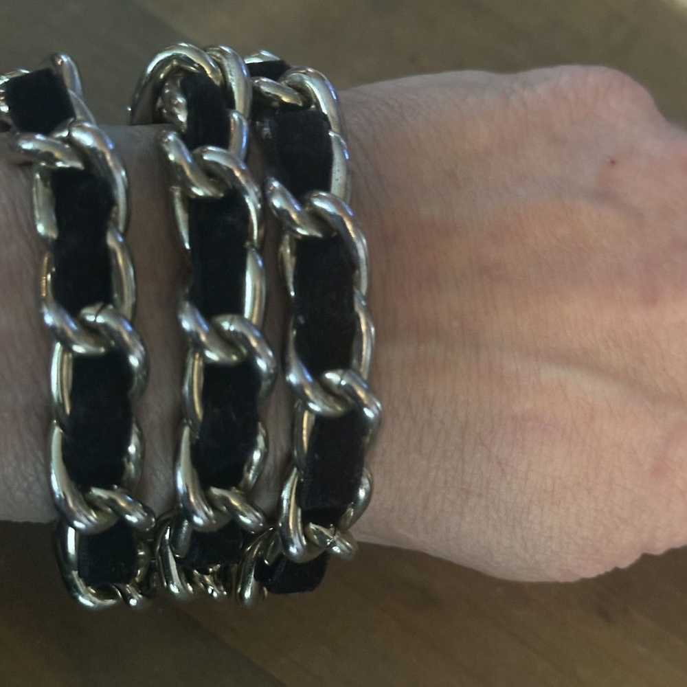 Other Chunky multi chain ribbon woven bracelet - image 4