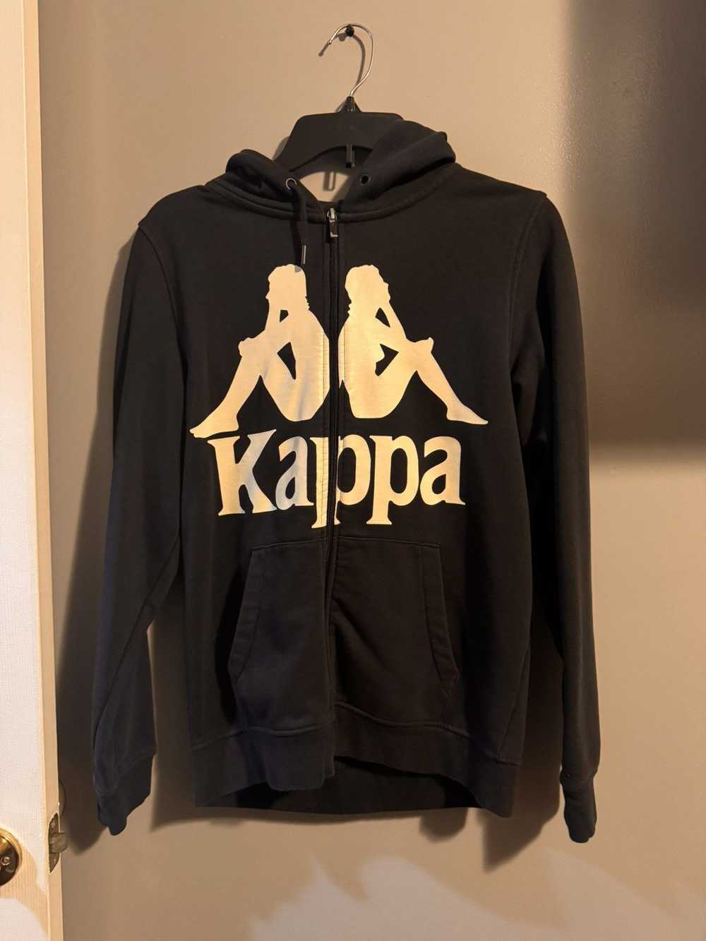 Kappa × Vintage Kappa Black Vintage Zip Up Hoodie - image 1