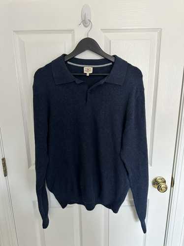 Faherty Faherty Long Sleeve Polo Navy - Medium