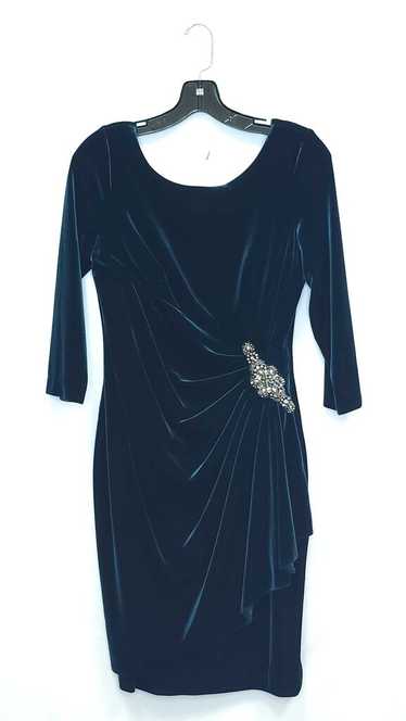 Alex Evenings Velvet Long Sleeve Dress