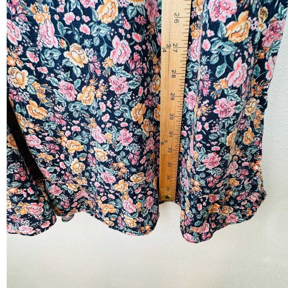 Old Navy Old Navy Blue Multi Color Floral VNeck S… - image 12