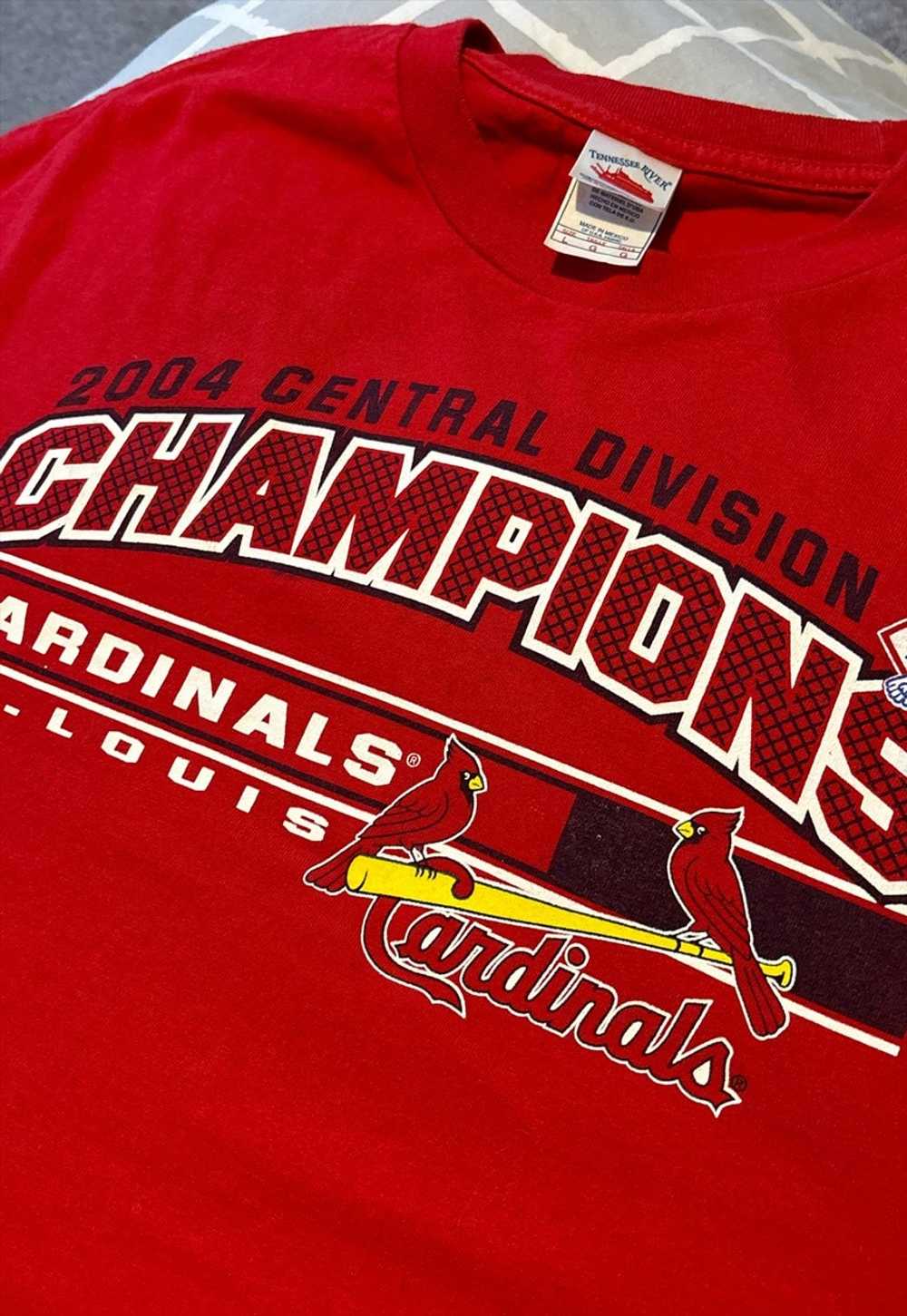 Vintage St Louis cardinals red MLB T-shirt large … - image 4