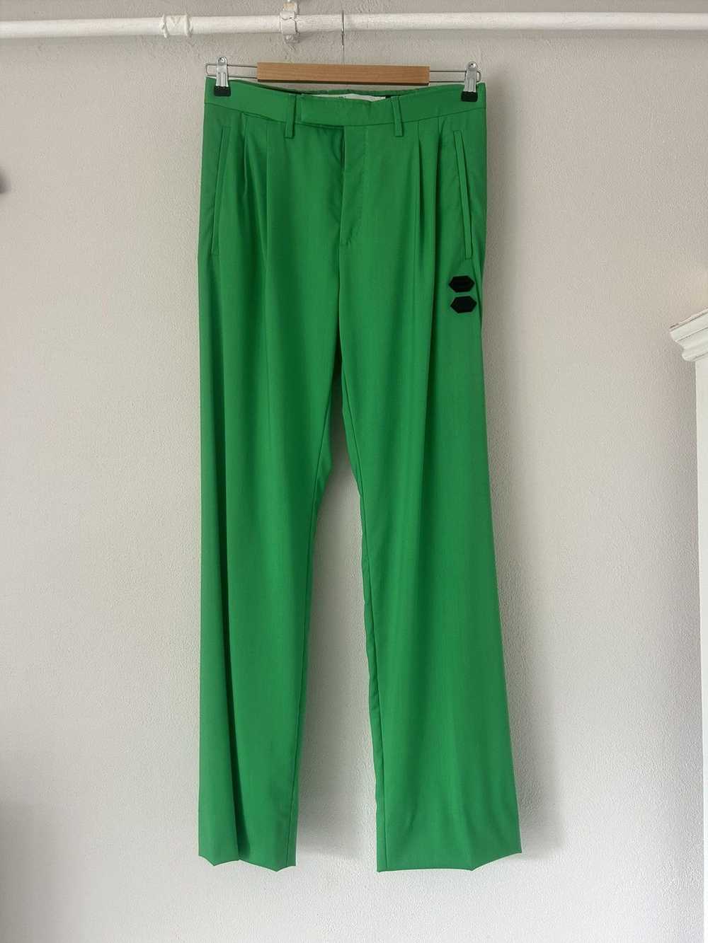 Off-White FW19 Green Logo Badge Pants - image 2