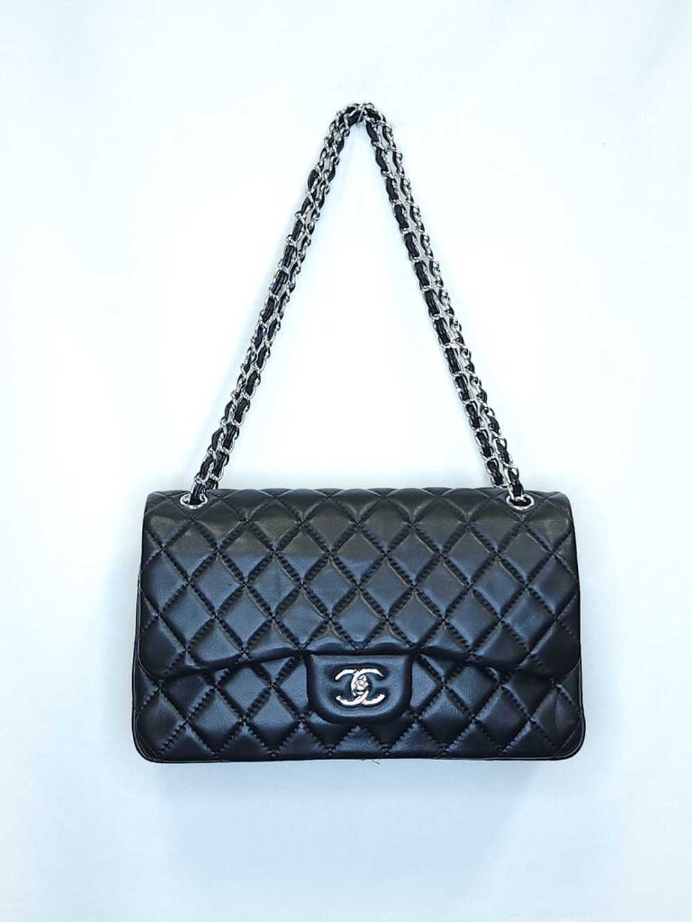 Chanel Jumbo Lambskin Double Flap Quilted Bag - image 1