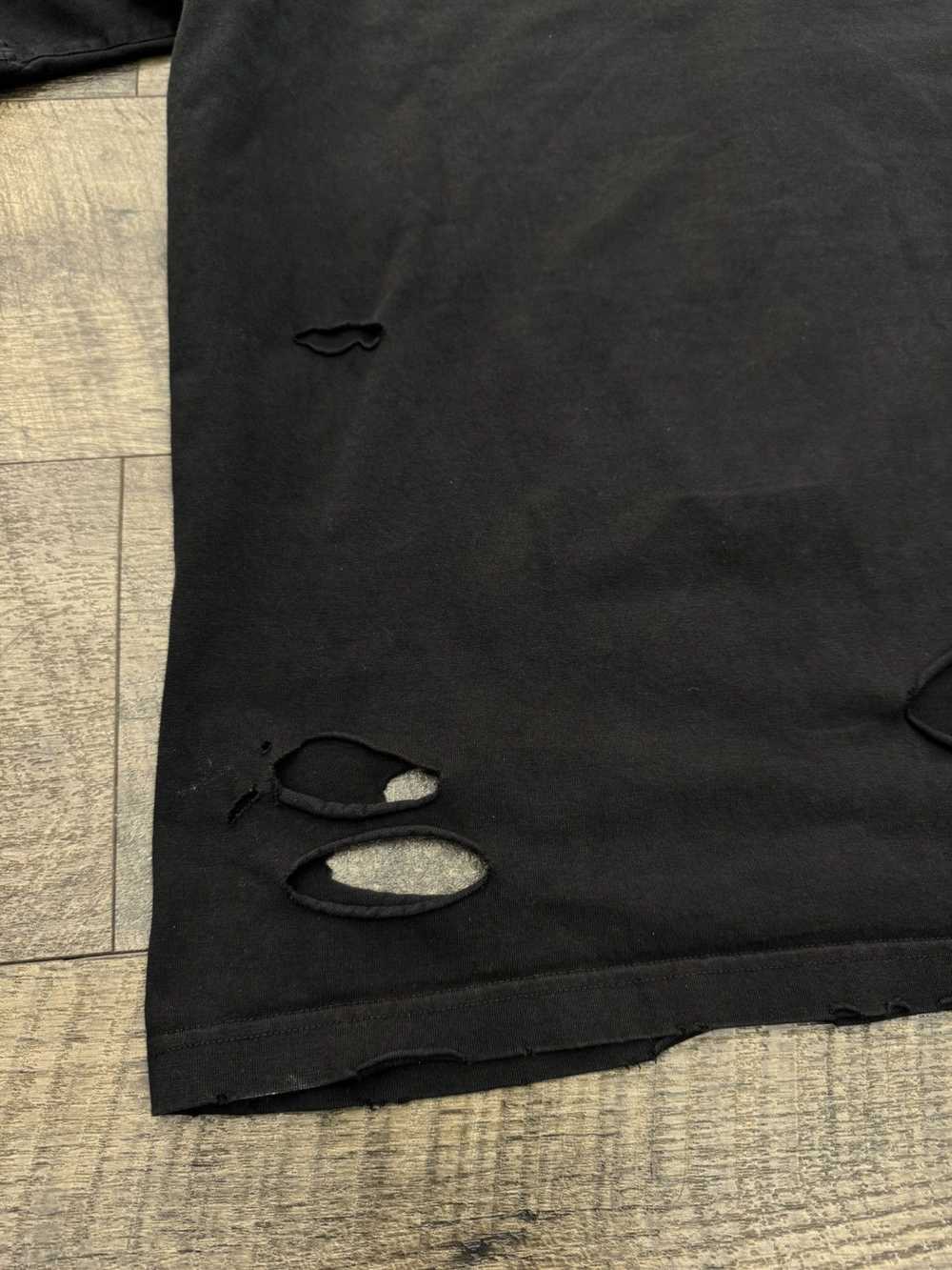 Balenciaga BB CAPS DESTROYED TEE BLACK (XXS) - image 8