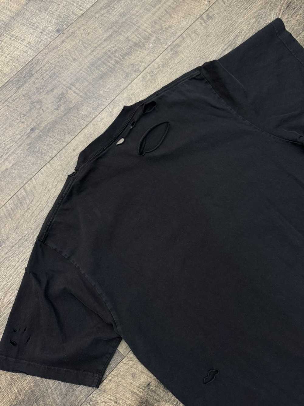 Balenciaga BB CAPS DESTROYED TEE BLACK (XXS) - image 9