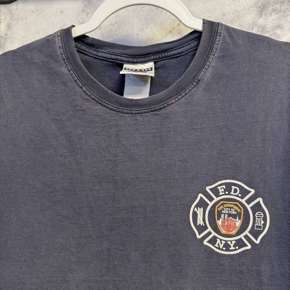 Vintage Vintage FDNY T Shirt Mens XL Blue Y2K New… - image 3